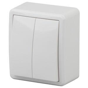 11-1204-01 ЭРА Выключатель двойной, 10АХ-250В, IP20, ОУ, Эра Эксперт, белый (16/160/3200) 11-1204-01 ЭРА Выключатель двойной, 10АХ-250В, IP20, ОУ, Эра Эксперт, белый (16/160/3200)