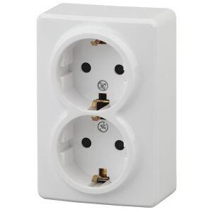 11-2205-01 ЭРА Розетка 2х2P+E Schuko, 16A-250В, IP20, ОУ, Эра Эксперт, белый (12/120/1920) 11-2205-01 ЭРА Розетка 2х2P+E Schuko, 16A-250В, IP20, ОУ, Эра Эксперт, белый (12/120/1920)