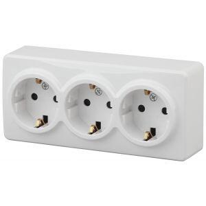 11-2208-01 ЭРА Розетка 3х2P+E Schuko, 16A-250В, IP20, ОУ, Эра Эксперт, белый (6/60/1200) 11-2208-01 ЭРА Розетка 3х2P+E Schuko, 16A-250В, IP20, ОУ, Эра Эксперт, белый (6/60/1200)