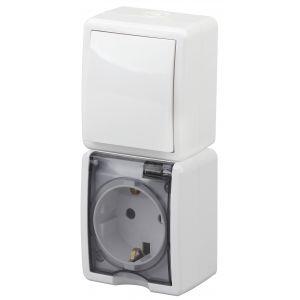11-7407-01 ЭРА Блок розетка+выкл. верт. IP54, 16A(10AX)-250В, ОУ, Эра Эксперт, белый (5/50/800) 11-7407-01 ЭРА Блок розетка+выкл. верт. IP54, 16A(10AX)-250В, ОУ, Эра Эксперт, белый (5/50/800)