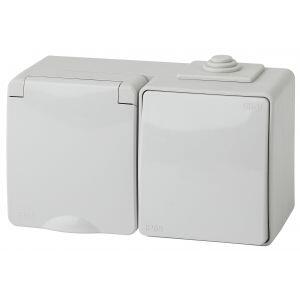 11-7601-03 ЭРА Блок розетка+выкл. гориз. IP65, 16A(10AX)-250В, ОУ, Эра Эксперт, серый (5/50/1000) 11-7601-03 ЭРА Блок розетка+выкл. гориз. IP65, 16A(10AX)-250В, ОУ, Эра Эксперт, серый (5/50/1000)
