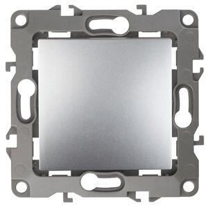 12-1001-03 ЭРА Выключатель, 10АХ-250В, IP20, без м.лапок, Эра12, алюминий (10/100/2500)