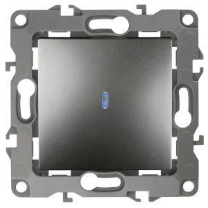 12-1102-12 ЭРА Выключатель с подсветкой, 10АХ-250В, IP20, Эра12, графит (10/100/2500) 12-1102-12 ЭРА Выключатель с подсветкой, 10АХ-250В, IP20, Эра12, графит (10/100/2500)