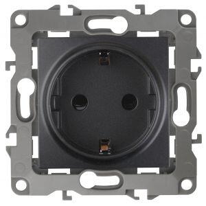 12-2101-05 ЭРА Розетка 2P+E Schuko, 16A-250В, IP20, Эра12, антрацит (10/100/2800) 12-2101-05 ЭРА Розетка 2P+E Schuko, 16A-250В, IP20, Эра12, антрацит (10/100/2800)