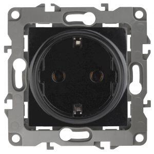 12-2101-06 ЭРА Розетка 2P+E Schuko, 16A-250В, IP20, Эра12, чёрный (10/100/2800) 12-2101-06 ЭРА Розетка 2P+E Schuko, 16A-250В, IP20, Эра12, чёрный (10/100/2800)