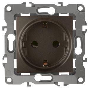 12-2101-13 ЭРА Розетка 2P+E Schuko, 16A-250В, IP20, Эра12, бронза (10/100/2500) 12-2101-13 ЭРА Розетка 2P+E Schuko, 16A-250В, IP20, Эра12, бронза (10/100/2500)