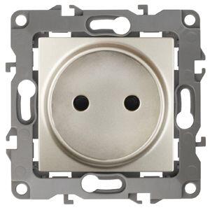 12-2105-04 ЭРА Розетка 2P, 16A-250В, IP20, Эра12, шампань (10/100/3200)