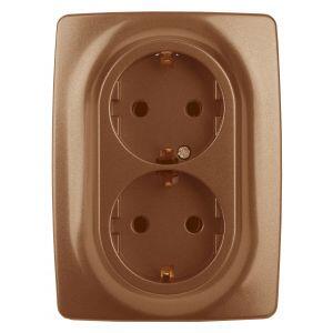 12-2106-14 ЭРА Розетка 2X2P+E Schuko, 16A-250В, IP20, Эра12, медь (10/100/1600) 12-2106-14 ЭРА Розетка 2X2P+E Schuko, 16A-250В, IP20, Эра12, медь (10/100/1600)