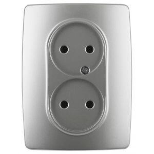12-2107-03 ЭРА Розетка 2X2P, 16A-250В, IP20, Эра12, алюминий (10/100/1600) 12-2107-03 ЭРА Розетка 2X2P, 16A-250В, IP20, Эра12, алюминий (10/100/1600)