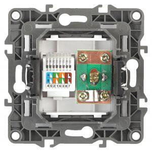 12-3110-15 ЭРА Розетка комбинированная RJ45+TV, IP20, Эра12, перламутр (10/100/3200) 12-3110-15 ЭРА Розетка комбинированная RJ45+TV, IP20, Эра12, перламутр (10/100/3200)
