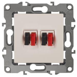 12-3112-02 ЭРА Розетка аудио двойная, IP20, Эра12, слоновая кость (10/100/3200)