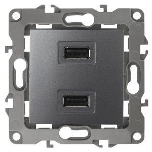12-4110-12 ЭРА Устройство зарядное USB, 230В/5В-2100мА, IP20, Эра12, графит (6/60/1920) 12-4110-12 ЭРА Устройство зарядное USB, 230В/5В-2100мА, IP20, Эра12, графит (6/60/1920)