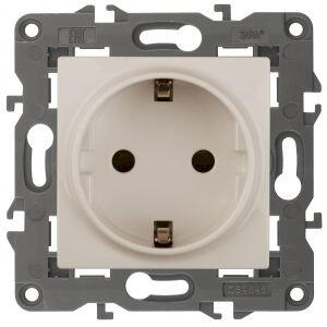 14-2102-02 ЭРА Розетка 2P+E Schuko со шторками, 16A-250В, IP20, Эра Elegance, сл.кость (10/100/3000) 14-2102-02 ЭРА Розетка 2P+E Schuko со шторками, 16A-250В, IP20, Эра Elegance, сл.кость (10/100/3000)