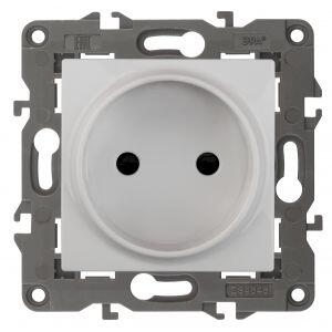 14-2105-01 ЭРА Розетка 2P, 16A-250В, IP20, Эра Elegance, белый (10/100/2100)