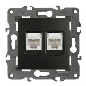 14-3108-05 ЭРА Розетка 2хRJ45, IP20, антрацит (10/100/1200) 14-3108-05 ЭРА Розетка 2хRJ45, IP20, антрацит (10/100/1200)