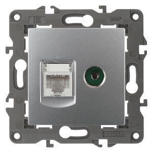 14-3110-03 ЭРА Розетка RJ45+TV, IP20, алюминий (10/100/3200) 14-3110-03 ЭРА Розетка RJ45+TV, IP20, алюминий (10/100/3200)