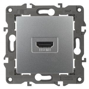 14-3114-03 ЭРА Розетка HDMI, IP20, Эра Elegance, алюминий (10/100/3200)