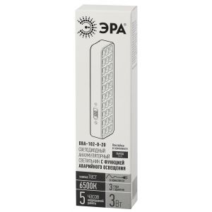 Аварийный светильник светодиодный ЭРА DBA-102-0-20 непостоянный 30LED 5ч IP20 выход Аварийный светильник светодиодный ЭРА DBA-102-0-20 непостоянный 30LED 5ч IP20 выход