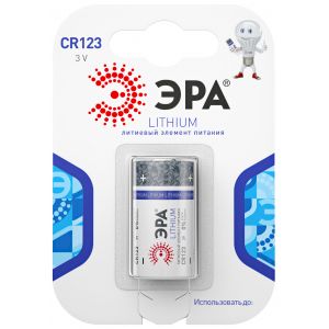 Батарейки ЭРА CR123-1BL Lithium (10/100/8500)