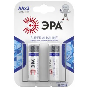 Батарейки ЭРА LR6-2BL SUPER Alkaline (40/320/15360)
