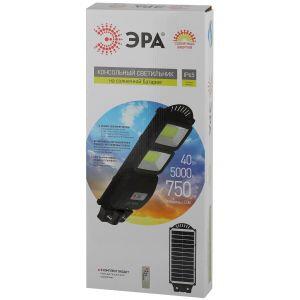 ЭРА Консольный светильник на солн. бат.,COB,40W, с датч. движ.,ПДУ,750lm, 5000К, IP65 (6/126) ЭРА Консольный светильник на солн. бат.,COB,40W, с датч. движ.,ПДУ,750lm, 5000К, IP65 (6/126)