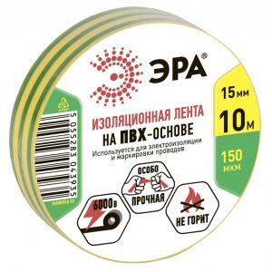 ЭРА ПВХ-изолента 15мм*10м желто-зеленая (10/500/16000)