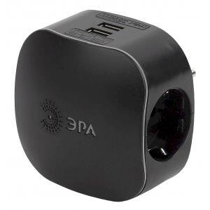 ЭРА Тройник SP-3e-USB-BLACK 3гн 220V + 2xUSB 2100mA, c заземл, со шт (черный) (6/36/720) ЭРА Тройник SP-3e-USB-BLACK 3гн 220V + 2xUSB 2100mA, c заземл, со шт (черный) (6/36/720)