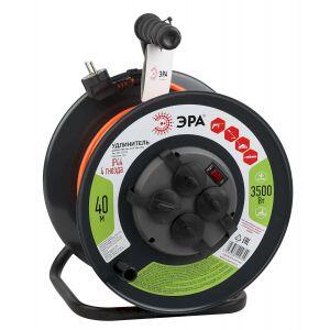 ЭРА Удлинитель силовой RMx-4es-3x1.5-40m-IP44 на м. катушке c/з 4 гн 40м ПВС 3х1.5 (1/24)