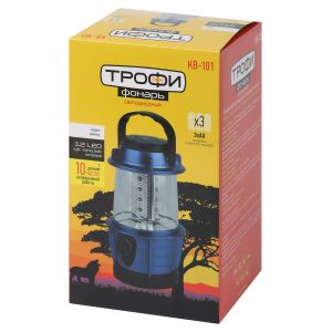 Фонарь кемпинговый светодиодный Трофи KB-101 на батарейках Фонарь кемпинговый светодиодный Трофи KB-101 на батарейках