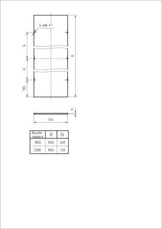 Комплектующие к ВРУ Панель боковая 1800х600 IP31  RAL 7035 серый TEXENERGO (1654х500)