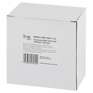 Контактор ЭРА PRO KKM41-095-230-11-E КМИ-49512 95А 230В/АС3 1НО;1НЗ Контактор ЭРА PRO KKM41-095-230-11-E КМИ-49512 95А 230В/АС3 1НО;1НЗ