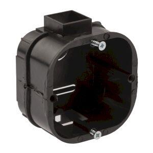 Коробка установочная ЭРА  KUTS-60-60-43-s-black усиленная для твердых стен саморезы стыковочные узлы черная IP20
