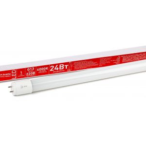 Лампа светодиодная ЭРА RED LINE ECO LED T8-24W-840-G13-1500mm G13 24Вт трубка стекло нейтральный белый свет Лампа светодиодная ЭРА RED LINE ECO LED T8-24W-840-G13-1500mm G13 24Вт трубка стекло нейтральный белый свет