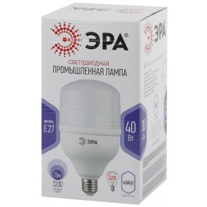 Лампа светодиодная ЭРА STD LED POWER T120-40W-6500-E27 E27 / Е27 40Вт колокол холодный дневной свет Лампа светодиодная ЭРА STD LED POWER T120-40W-6500-E27 E27 / Е27 40Вт колокол холодный дневной свет