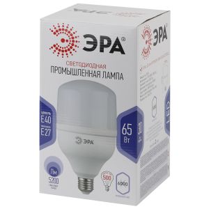 Лампа светодиодная ЭРА STD LED POWER T160-65W-6500-E27/E40 Е27 / Е40 65 Вт колокол холодный дневнoй свет Лампа светодиодная ЭРА STD LED POWER T160-65W-6500-E27/E40 Е27 / Е40 65 Вт колокол холодный дневнoй свет