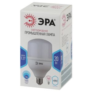 Лампа светодиодная ЭРА STD LED POWER T80-20W-4000-E27 E27 / Е27 20Вт колокол нейтральный белый свет Лампа светодиодная ЭРА STD LED POWER T80-20W-4000-E27 E27 / Е27 20Вт колокол нейтральный белый свет