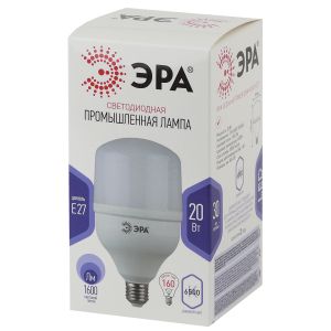 Лампа светодиодная ЭРА STD LED POWER T80-20W-6500-E27 E27 / Е27 20Вт колокол холодный дневной свет