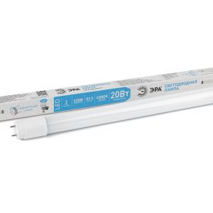 Лампа светодиодная ЭРА STD LED T8-20W-840-G13-1200mm G13 поворотный 20Вт трубка стекло нейтральный белый свет Лампа светодиодная ЭРА STD LED T8-20W-840-G13-1200mm G13 поворотный 20Вт трубка стекло нейтральный белый свет