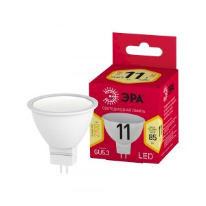 Лампочка светодиодная ЭРА RED LINE LED MR16-11W-827-GU5.3 R GU5.3 11 Вт софит теплый белый свет Лампочка светодиодная ЭРА RED LINE LED MR16-11W-827-GU5.3 R GU5.3 11 Вт софит теплый белый свет