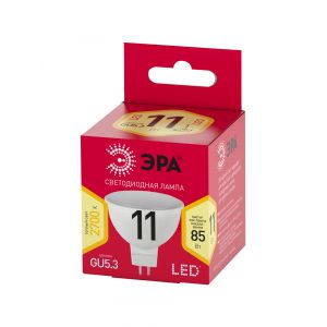 Лампочка светодиодная ЭРА RED LINE LED MR16-11W-827-GU5.3 R GU5.3 11 Вт софит теплый белый свет Лампочка светодиодная ЭРА RED LINE LED MR16-11W-827-GU5.3 R GU5.3 11 Вт софит теплый белый свет