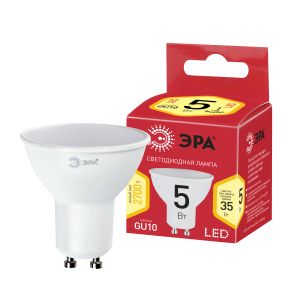 Лампочка светодиодная ЭРА RED LINE LED MR16-5W-827-GU10 R GU10 5 Вт софит теплый белый свет Лампочка светодиодная ЭРА RED LINE LED MR16-5W-827-GU10 R GU10 5 Вт софит теплый белый свет