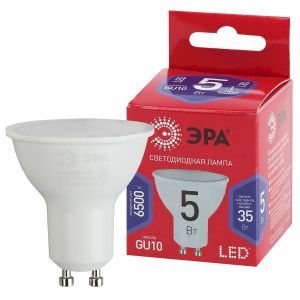 Лампочка светодиодная ЭРА RED LINE LED MR16-5W-865-GU10 R GU10 5 Вт софит холодный дневной свет Лампочка светодиодная ЭРА RED LINE LED MR16-5W-865-GU10 R GU10 5 Вт софит холодный дневной свет
