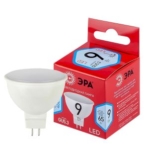 Лампочка светодиодная ЭРА RED LINE LED MR16-9W-840-GU5.3 R GU5.3 9 Вт софит нейтральный белый свет Лампочка светодиодная ЭРА RED LINE LED MR16-9W-840-GU5.3 R GU5.3 9 Вт софит нейтральный белый свет