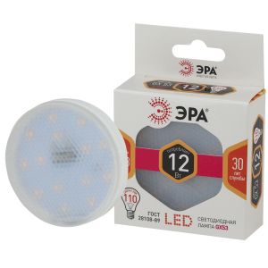 Лампочка светодиодная ЭРА STD LED GX-12W-827-GX53 GX53 12Вт таблетка теплый белый свет Лампочка светодиодная ЭРА STD LED GX-12W-827-GX53 GX53 12Вт таблетка теплый белый свет