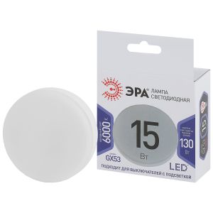 Лампочка светодиодная ЭРА STD LED GX-15W-860-GX53 GX53 15Вт таблетка холодный дневной свет Лампочка светодиодная ЭРА STD LED GX-15W-860-GX53 GX53 15Вт таблетка холодный дневной свет