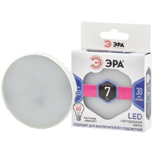 Лампочка светодиодная ЭРА STD LED GX-7W-860-GX53 GX53 7Вт таблетка холодный дневной свет Лампочка светодиодная ЭРА STD LED GX-7W-860-GX53 GX53 7Вт таблетка холодный дневной свет