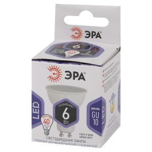 Лампочка светодиодная ЭРА STD LED MR16-6W-860-GU10 GU10 6Вт софит холодный дневной свет Лампочка светодиодная ЭРА STD LED MR16-6W-860-GU10 GU10 6Вт софит холодный дневной свет