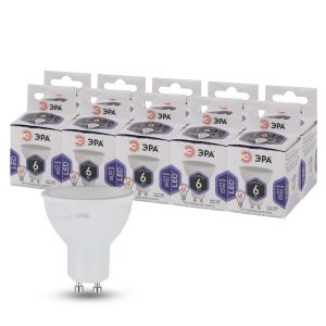 Лампочка светодиодная ЭРА STD LED MR16-6W-860-GU10 GU10 6Вт софит холодный дневной свет Лампочка светодиодная ЭРА STD LED MR16-6W-860-GU10 GU10 6Вт софит холодный дневной свет
