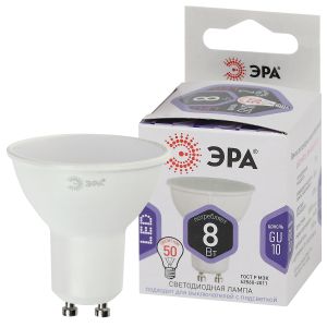 Лампочка светодиодная ЭРА STD LED MR16-8W-860-GU10 GU10 8Вт софит холодный дневной свет Лампочка светодиодная ЭРА STD LED MR16-8W-860-GU10 GU10 8Вт софит холодный дневной свет