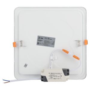 LED 2-18-4K Светильник ЭРА светодиодный квадратный LED 18W 220V 4000K (20/360)